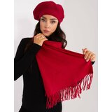 Fashion Hunters Burgundy knitted scarf Cene