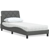 vidaXL Krevet s madracem tamnosivi 90x200 cm od tkanine Cijene