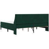  Okvir kreveta s madracem Tamnozelena 200 x 200 cm Baršun | shoptok.hr