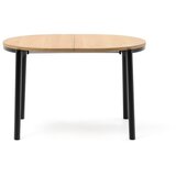 Kave Home Raztegljiva jedilna miza z mizno ploščo v hrastovem dekorju v naravni barvi 90x120 cm Montuiri – Cene
