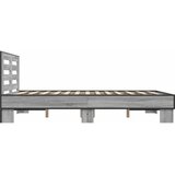  Okvir kreveta boja hrasta 120x200 cm konstruirano drvo i metal Siva 120 x 200 cm | shoptok.hr