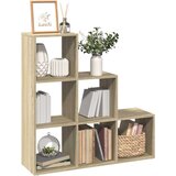 vidaXL Pregrada / regal za knjige 3 razina hrast 99x29x99 cm drveni | shoptok.hr