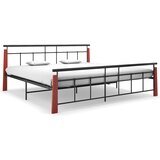 Kovina Okvir za krevet od metala i masivne hrastovine 200 x 200 cm Cijene