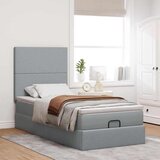 vidaXL okvir kreveta s madraca svijetlosivi 100x200 cm od tkanine | shoptok.hr