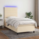 Krevet box spring s madracem LED krem 80 x 200 cm od tkanine | shoptok.hr