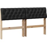  Tapecirani uzglavlje Crna 160 cm Čvrsto borovo drvo | shoptok.hr