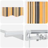  Skrovita tenda Žuta i Siva 250 x 200 cm tkanina | shoptok.hr