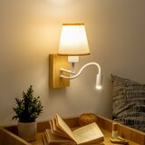  Brilagi - LED zidna lampa NUBILA WOOD 1xE27/25W/230V +LED/3W hrast/svetlo braon | Eponuda.com