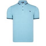 Dewberry TRIPLE SET T8586 MEN'S T-SHIRT-BLACK-NAVY-CYAN | shoptok.hr