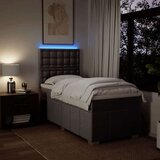 vidaXL Box spring postelja z vzmetnico taupe 90x200 cm blago | Shoptok.si