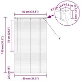 Zavjesa za prozor sa zavjesama Ostalo Bijela 80 x 130 cm Aluminij | shoptok.hr