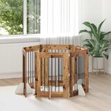  Vrata za pse s postoljem 6 pcs Staro drvo 60 x 80 cm | shoptok.hr