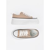 Shelvt Beige platform sneakers | Shoptok.si