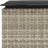  Vrtna klupa s jastukom svijetlo siva 110x40x44 cm poliratan | Eponuda.com