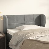  Uzglavlje s ušima svjetlosivo 83x23x78/88 cm baršunasto | shoptok.hr