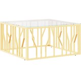  Stolić za kavu zlatni 80 x 80 x 40 cm nehrđajući čelik i staklo | shoptok.hr