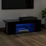 The Living Store TV omarica z LED lučkami črna 90x39x30 cm - TV Omarica, (21376863) Cene
