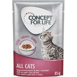 Concept for Life Outdoor Cats - izboljšana receptura! - Kot dopolnilo: 12 x 85 g All Cats v omaki Cene