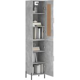  Visoka komoda siva betona 34,5x34x180 cm od konstruiranog drva | shoptok.hr
