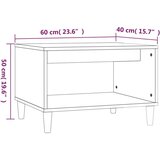  Stolić za kavu crni 60x50x40 cm od konstruiranog drva | shoptok.hr