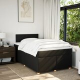  Krevet box spring s madracem crni 120 x 190 cm od tkanine | shoptok.hr