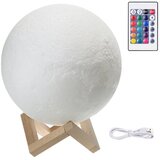  Aku. led rgb 3D usb mjesečevo noćno svjetlo s daljinskim upravljačem 18cm | shoptok.hr