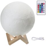  Aku. LED RGB 3D USB nočna lučka luna z daljinskim upravljalnikom 18cm Cene