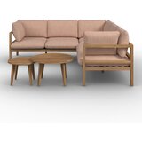 Bessagi Garden Lounge Garnitura Livia, Roza, Naravne Barve, 4-Delno | Shoptok.si