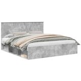  okvir za krevet beton 180 x 200 cm čvrsto borovo drvo | shoptok.hr