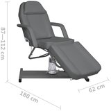 MASAŽNI STOL sivi 180 x 62 x (87 - 112) cm | Eponuda.ba