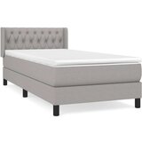  Box spring postelja z vzmetnico svetlo siv 100x200 cm blago, (20727191) | Shoptok.si