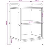  Noćni ormar 2 kom. Siva Sonoma 40 x 30 x 60 cm | shoptok.hr