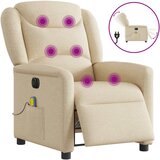 Maison Chic Električni masažni stol - Relax naslanjač krem blago, (22061088) | Shoptok.si