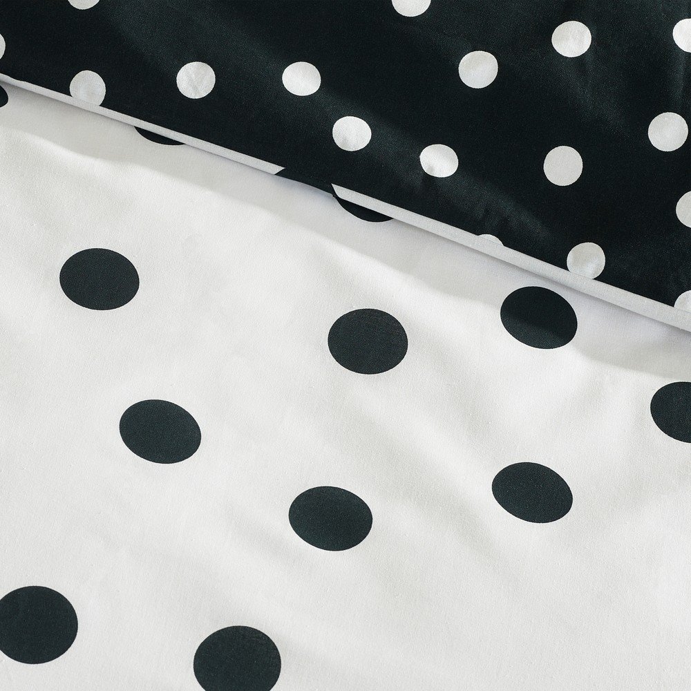 Catherine Lansfield Crno-bijela posteljina za krevet za jednu osobu 135x200 cm Polka Dot – | shoptok.hr