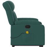  Masažni naslonjač na podizanje od tkanine tamnozeleni | shoptok.hr