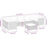  8-dijelni set vrtnih sofa od poliratana s jastucima crni | shoptok.hr