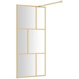  Stijenka za walk-in tuš s prozirnim staklom ESG zlatna 80x195cm | shoptok.hr