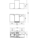 Flex-Well Mini Kuhinjski Blok Neo, S Kuhališčem In Hladilnikom | Shoptok.si