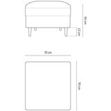 Cosmopolitan Design Bež baršunast tabure Kyoto – | shoptok.hr