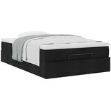  Otomanski krevet s madracem crni 120x190 cm tkanine | shoptok.hr