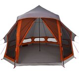 Tipi šator s krovom Siva i narančasta 404 x 370 x 270 cm taft | shoptok.hr