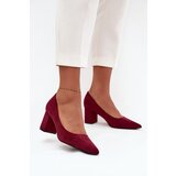 Boto Women's Pumps with Pointed Toes on Block Heel Bordeaux Pavira Cene