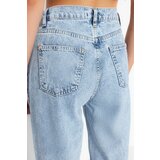 Trendyol Blue Waist Detailed High Waist 90's Wide Leg Jeans | shoptok.hr