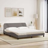vidaXL Postelja z vzmetnico taupe 180x200 cm blago | Shoptok.si
