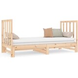  Dnevni ležaj na izvlačenje 2 x (90x190) cm od masivne borovine Smeđa | Shoptok.si
