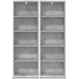 Cd ormar 2 kom. Betonska siva 33 x 23,5 x 97,5 cm | shoptok.hr