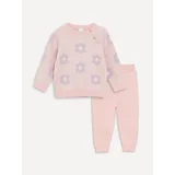 LC Waikiki Crew Neck Long Sleeve Patterned Baby Girl Knitwear Sweater and Trousers 2-piece Set