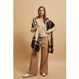 Marisse Peach Checkered Scarf Cijene