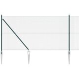 vidaXL zavarena ogradna mreža s 13 šiljatih postova Zelena 1.4x25 m Čelik | shoptok.hr