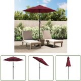  The Living Store Senčnik bordo 200x224 cm aluminij - Senčnik, (21742319) | Shoptok.si